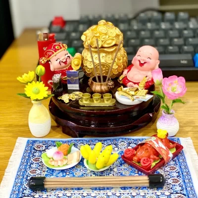 Bàn thờ thần tài Ông địa tài lộc may mắn