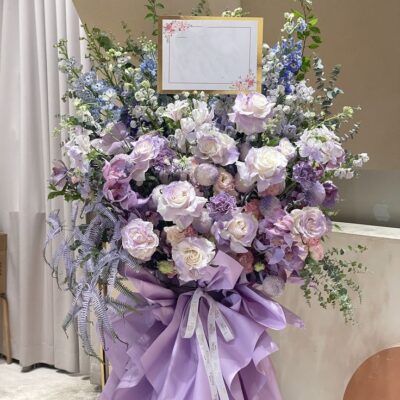 Kệ Hoa Khai Trương Màu Tím Pastel Sang Trọng